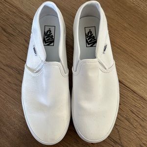 White Slip on Vans